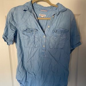 Blue button down shirt